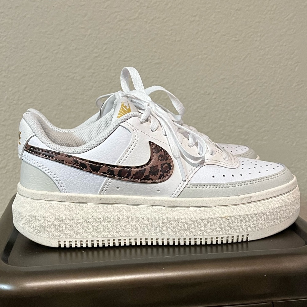 Nike leopard platform